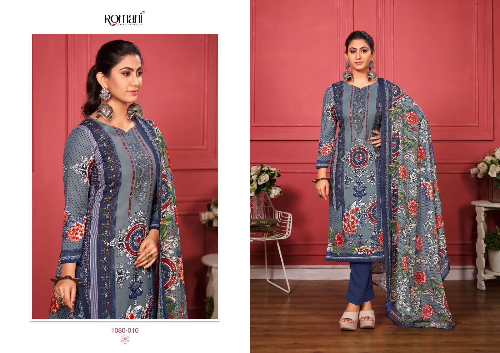 Romani Zareena Designer Soft Cotton Dress Material
